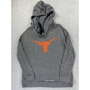 Texas Longhorns Cowl‎ Neck Campus Hoodie Pullover (Women's Large) Gray